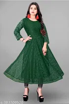 Net Kurti for Women,  Green  