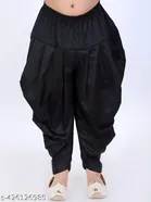 Cotton Blend Solid Dhoti for Boys (2-3 Years, Black)