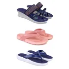 Combo of Heels with Slippers for Women 