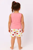 Cotton Blend Printed Clothings Set for Girls 