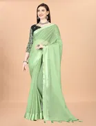 Chiffon Solid Saree for Women 