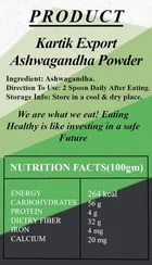 Kartik Export Ashwagandha Root Powder 250 Grams Jar Pack -Withania Somnifera Powder [Height Growth & Stress Relief]