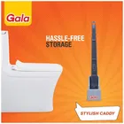 Gala Double Hockey Shape Toilet Cleaner Brush with Holder Stand, Toilet Cleaning Brush for Western and Indian Toilet, Bathroom Brush for Toilet Cleaning