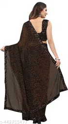 Lycra Sequence Saree for Women 