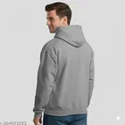 Fleece Printed Hoodie for Men, Grey 