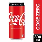 Coke Zero (No Sugar) Soft Drink, 300 ml (Can)