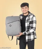 Fabric Backpack Bag, Grey