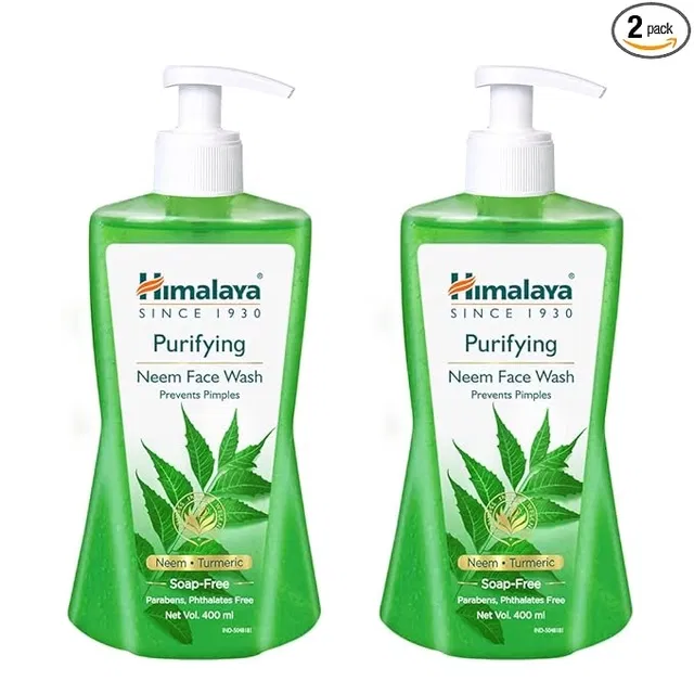 Himalaya Herbals Purifying Neem Face Wash (200 ml, Pack of 2)