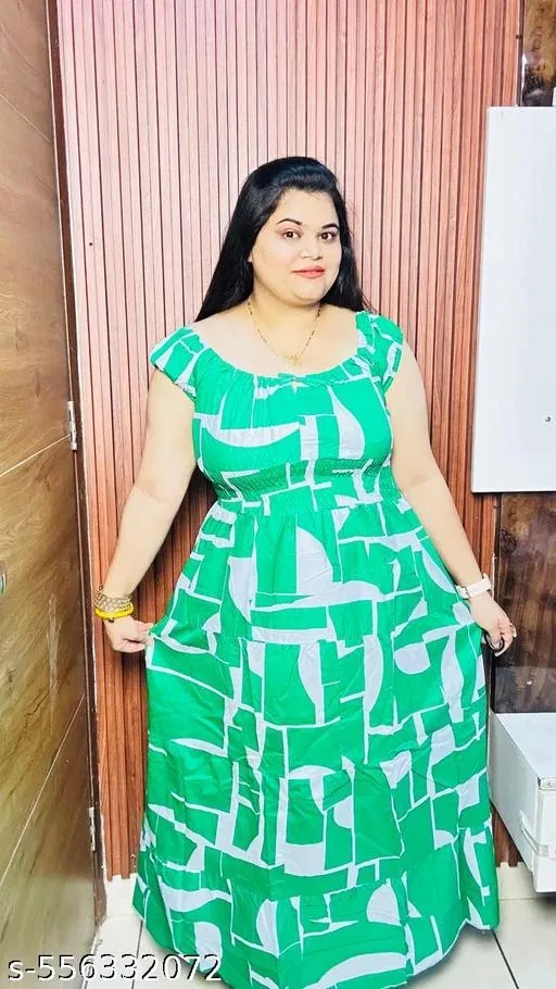 Elegant Gown for Women (Green, XXXL)