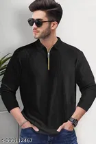 Cotton Blend T-shirt for Men, Black 