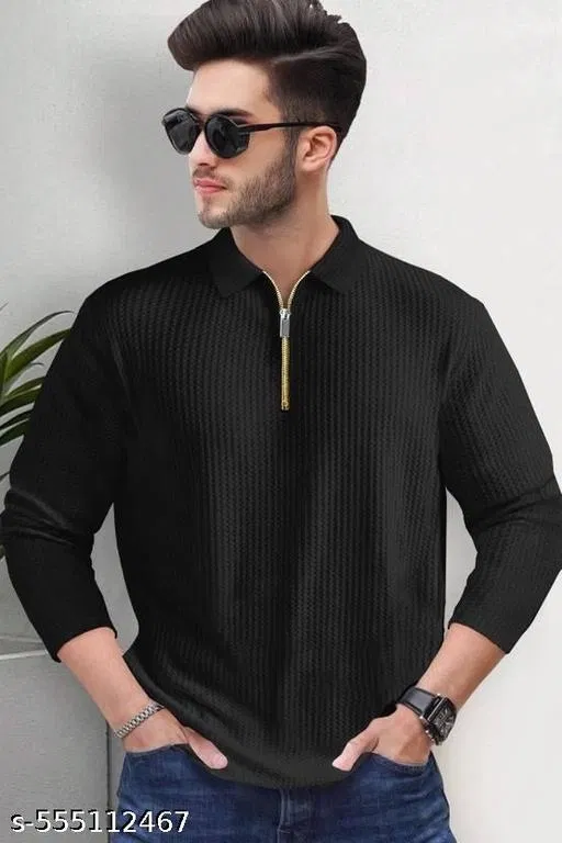Cotton Blend T-shirt for Men, Black (M)
