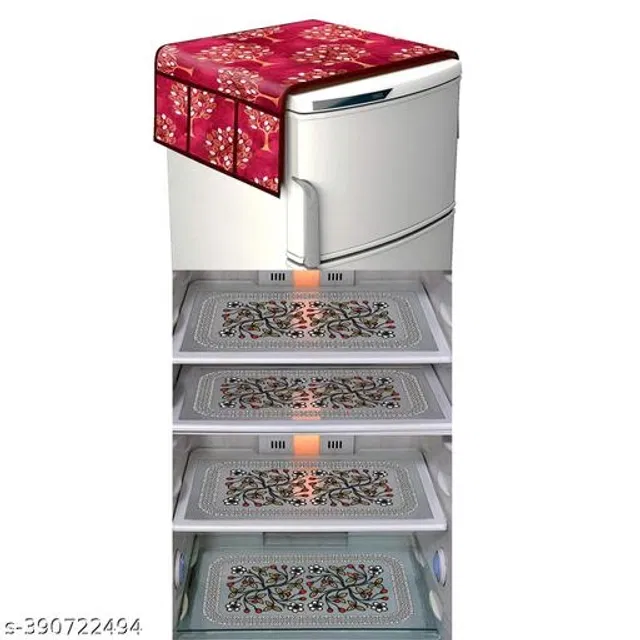 Fridge Cover Set (Multicolor, Set of 5)