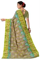 Kanooda Prints Georgette Women Saree With Un-stitched Blouse 
