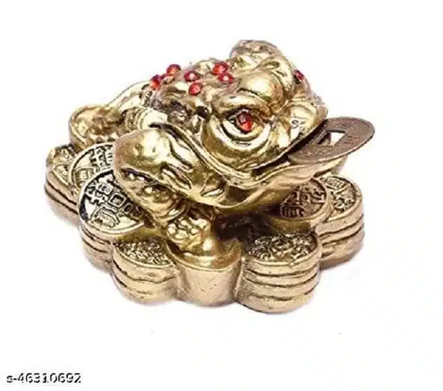 Fengshui Frog Showpieces (Gold)
