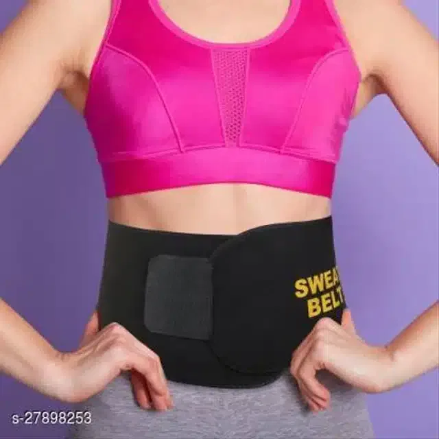 Sweat Belt for Unisex (Black, Free Size)