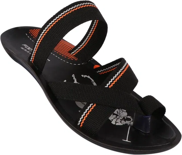 Sandals for Men (Black, 8)