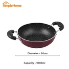 SimpleHome Non-Stick-Aluminum Kadhai 1000 ml 20cm