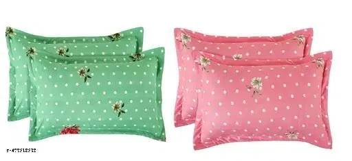 Cotton Pillow Covers (Multicolor, 18x28 inches) (Pack of 4)