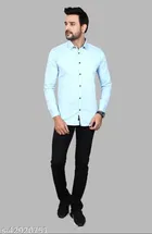 Cotton Blend Full Sleeves Shirt for Men 