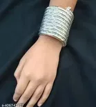Spiral Cuff Alloy Bracelet for Women, Silver