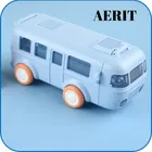 Plastic Bus Shape Sipper Bottle for Kids, Multicolor 