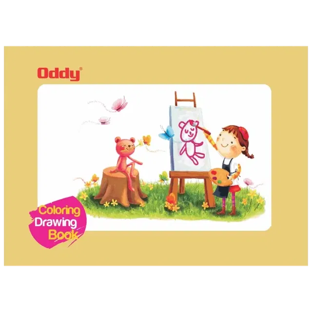 Oddy Spiral coloring Drawing book 40 page(Size-265X3445mm, Pack of 1)