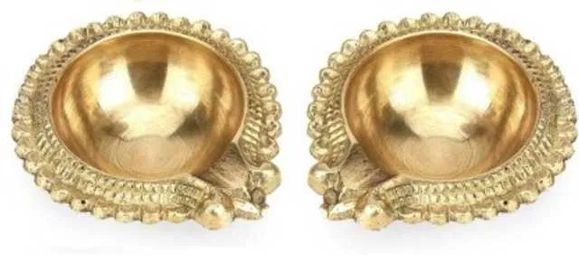 Brass Diwali Diya (1.5 inch) (Pack Of 2) (BRD-025)