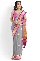 Silk Solid Saree for Women 