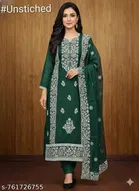 Embroidered Floral Patiala Suit for Women 