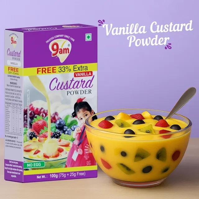 9 Am Vanilla Custard Powder 100 g+35 g