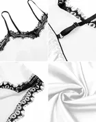 Satin Solid Babydoll for Women 