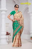 Kanjeevaram Silk Zari Woven Saree for Women 