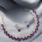 Alloy Choker Necklace with Earrings for Women 