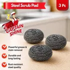 Captain Shine Steel Scrub Pad [3Pc]