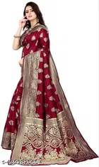Art Silk Zari Woven Saree for Women 