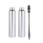 Nivis Stainless Steel Water Bottel Pack of 2 with Bottle Cleaning Brush