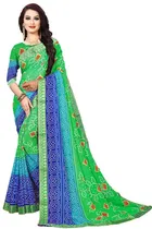 कानूड़ा फैंसी विमेंस जॉर्जेट फ्लावर प्रिंटेड साड़ी 