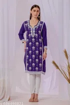 Embroidered Rayon Beads Work Kurti for Women 