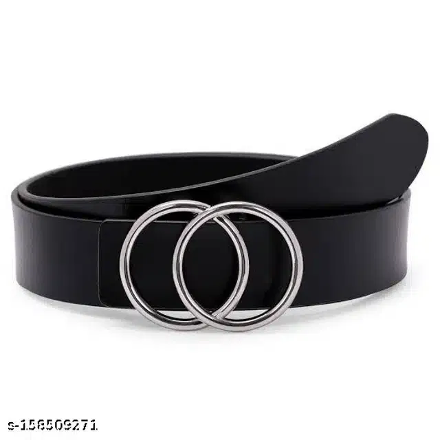 Leather Belt for Women (Black, 28)