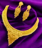 Alloy Choker Necklace with Earrings for Women 