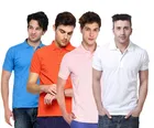 Polo Solid Pack of 4 T-shirts for Men 