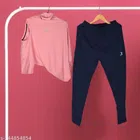 Acrylic Tracksuit for Men (Pink & Navy Blue, M)