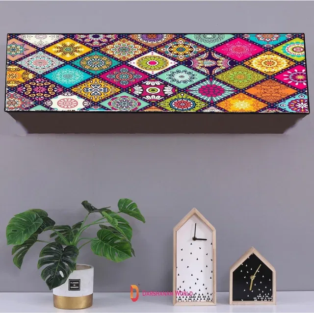 PVC Printed AC Cover (Multicolor, 1.5 Ton)