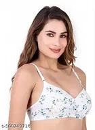 Cotton Printed Bra for Women & Girls, Multicolour, Pack of 3 