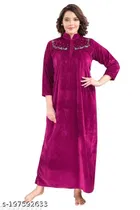 Velvet Nightdress Set for Women 