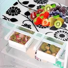 KANUSHI Industries® 1Pc Fridge Cover for Top with 6 Utility Pockets + 2 Handles Covers + 3 Fridge Mats 