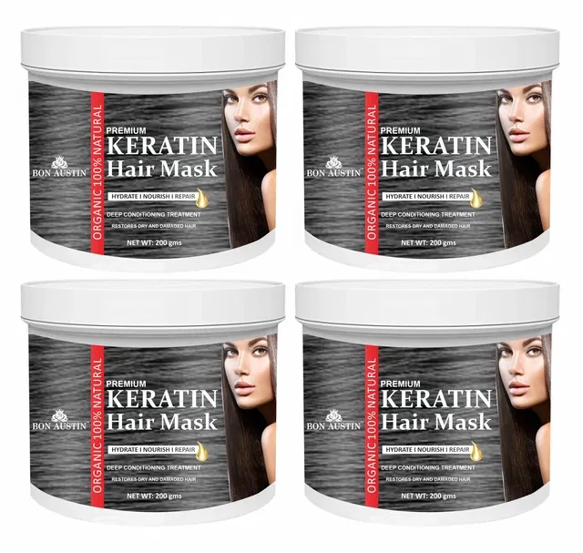 Bon Austin Keratin Hair Mask (200 g, Pack of 4)