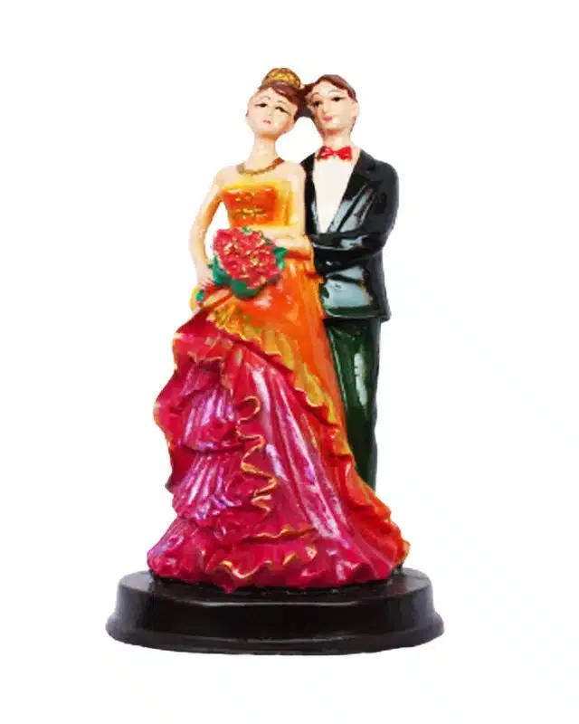 Polyresin Loving Couple Showpiece (Multicolor, 22 cm)