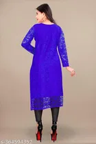 Net Kurti for Women,  Light Blue  
