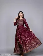 Viscose Rayon Kurti for Women, Maroon 